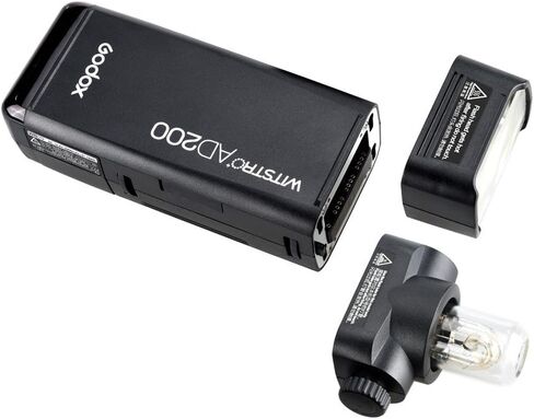 Godox AD200 200Ws 2.4G TTL Flash Strobe, 1/8000 HSS Cordless Monolight with 2900mAh Battery Strong Power, 500 Full Power Flashes, 0.01-2.1s Recycling in Saudi Arabia