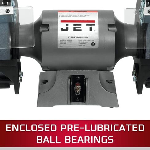 Jet Tools - JBG-8A, 8" Shop Grinder & JPS-2A Stand (577102K),Black,Grey in Kuwait
