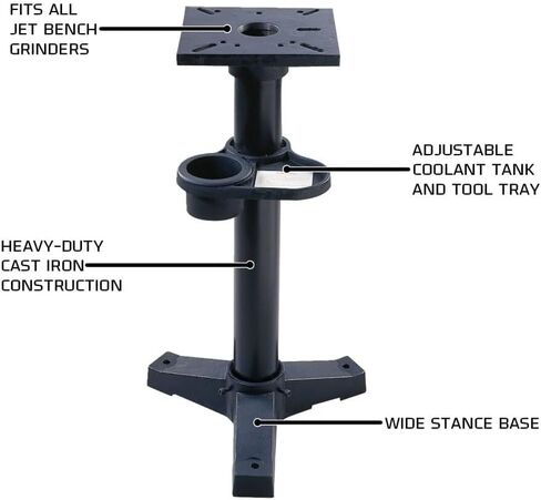 Jet Tools - JBG-8A, 8" Shop Grinder & JPS-2A Stand (577102K),Black,Grey in Kuwait