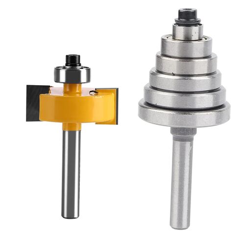 MAVIS LAVEN Router Bits, Alloy Rabbet Router Bit Set with Bearings 3/8 1/2 5/8 3/4 for Woodworking Projects in Saudi Arabia