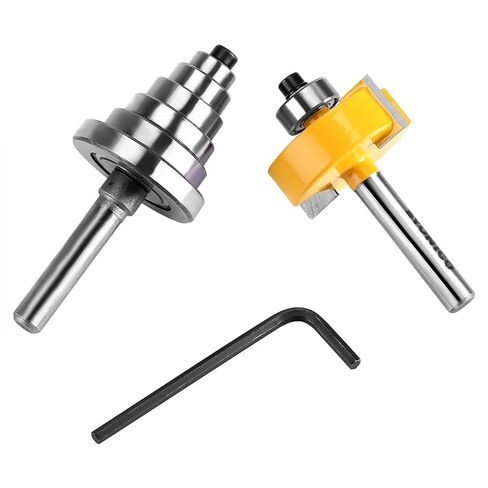 MAVIS LAVEN Router Bits, Alloy Rabbet Router Bit Set with Bearings 3/8 1/2 5/8 3/4 for Woodworking Projects in Saudi Arabia