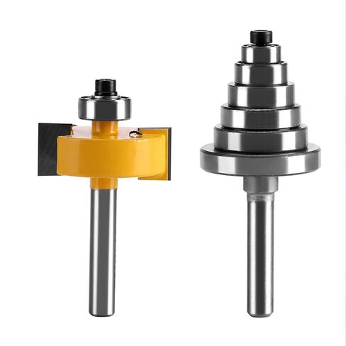 MAVIS LAVEN Router Bits, Alloy Rabbet Router Bit Set with Bearings 3/8 1/2 5/8 3/4 for Woodworking Projects in Saudi Arabia