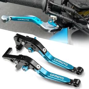 مجموعة أذرع الفرامل والقابض CFMOTO رافعات CNC للدراجات النارية قابلة للطي وقابلة للتمديد لـ 400NK 650NK 2023 400GT 650GT 2022 700_CLX 2022 800MT طوال العام (أسود/أزرق) in Kuwait