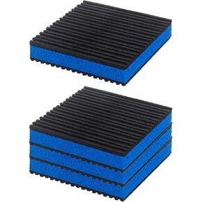 8Pcs Anti Vibration Pads 4'' X 4'' X 7/8" Sound Isolation Ribbed Rubber Mats with EVA Center, Heavy Duty Blue EVA Pad for Air Conditioner,Compressors,HVAC,Treadmills etc in Saudi Arabia