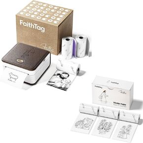 مجموعة الطابعة الصغيرة F21 لدراسة الكتاب المقدس من FaithTag مع 3 لفات من الملصقات الشفافة مقاس 2 بوصة in Kuwait