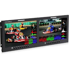 شاشة D101 Plus مزدوجة 10.1 بوصة 4RU Rackmount 4K HDMI SDI 1920x1200IPS أزرار بديهية + واجهة قائمة جديدة in Saudi Arabia
