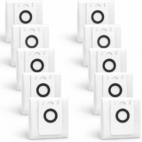 10-Pack Dust Bags Compatible with bObsweep Dustin & Orb-i Self-Emptying Robot Vacuum 3.5L Bags Replacement Parts Accessories - White in Saudi Arabia