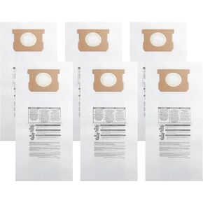 أكياس فلتر تجميع الغبار 9193200 للمكنسة الكهربائية Shop Vac، 91932 أكياس فلتر للاستعمال مرة واحدة لمتجر Vac 5 جالون مكانس كهربائية مثبتة على الحائط (6 عبوات) in Kuwait