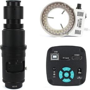 48MP 4K 1080P فيديو HDMI USB مجهر كاميرا تكبير C Mount LED ضوء صورة رقمية إصلاح الهاتف (D7.4x1.0mm) in Kuwait