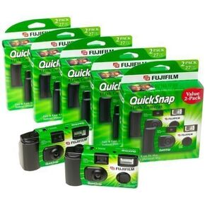 كاميرا QuickSnap Flash 400 تستخدم مرة واحدة مقاس 35 مم مع فلاش، 27 تعريضًا، (5، عبوتان) in Kuwait