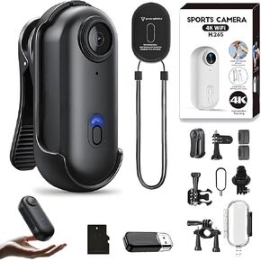 Thumb Lens, Snap Cam, 4k Mini Hands Free, Wearable Magnetic with Audio & Video Recording, for Bike Cycling, Pet, Vlog (1080P Black) in Kuwait