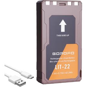 2-Pack LIT-22 Lithium Battery for LIT-22 PRO, Flex-M, Flex G-36, Flex-Plus, Flex-S, Dark, S-Dark Cellular Trail Cameras, Includes Type-C Cable, Extreme Weather Proof (2 Batteries) in Kuwait