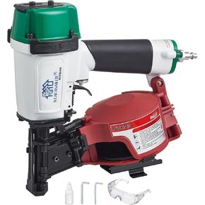 2025 Upgraded - NVH45 Roofing Nailer, Roofing Nail Gun For Roofing Constructions Accepts 15 Degree 7/8-Inch to 1-3/4-Inch Nails, 120-pcs Load Capacity High Speed, Durable Pneumatic Coil Nailer in Kuwait