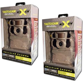 TACTACAM 2 Pack Reveal X Gen 2.0 LTE Cellular Trail Camera AT&T وVerizon، فيديو/صورة عالية الدقة، فلاش LED منخفض التوهج بالأشعة تحت الحمراء (TA-TC-XG2) للصيد والأمن والمراقبة in Kuwait