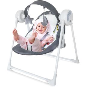 Baby Swing SpaceSaver Ultra-Compact Foldable Infant Swing (Fits in 5.3" Gaps!) 6 Speed Modes | Portable Newborn Swing for Travel/Car/Picnic (0-9M, 6-20lbs) in Saudi Arabia
