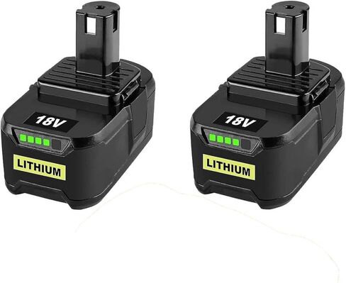 2 حزمة بطارية ليثيوم أيون 18 فولت 4000 مللي أمبير في الساعة متوافقة مع Ryobi P108 P107 P104 P105 P102 P103 P109 P122 ONE + System أدوات كهربائية لاسلكية وشاحن in Kuwait