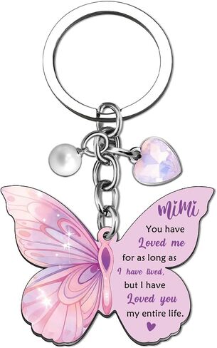 Butterfly Keychain Gifts for Sister in Law, Cousin, Bonus Mom - Mothers Day Birthday Key Bag Accessories for Her in Saudi Arabia