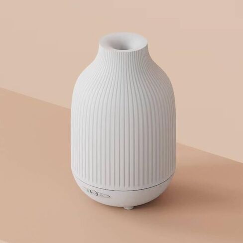 Rechargeable Essential Oil Diffuser – Cordless White Stone Aromatherapy Diffuser with LED Light, 250ml Water Tank, Portable & Silent Mist for Home, Bedroom, Office in Saudi Arabia