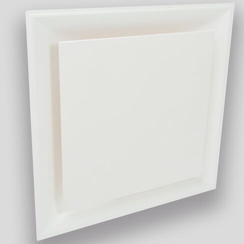 STR-PQ-12W - Diffuser: Ceiling, 23 3/4 in H, 23 3/4 in W, Lay-in, 12 in Duct, Plastic, Square Plaque, in Saudi Arabia