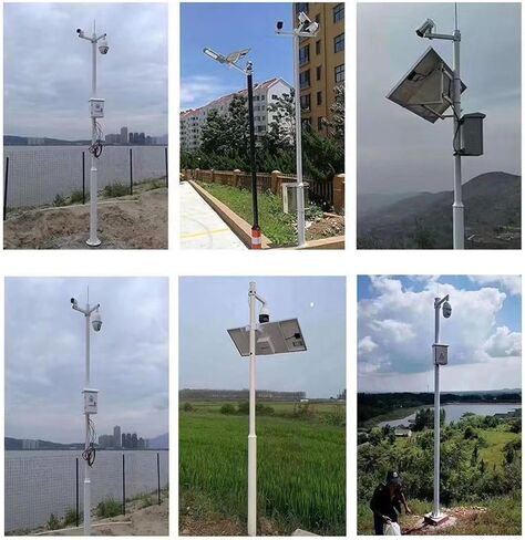 Galvanized Steel Security Camera Pole - 6m/236 Outdoor Installation Stand for Surveillance Cameras, Durable Photocamera Support for Streets, Weather-Resistant Gray Finish in Saudi Arabia