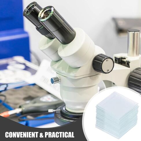 Luxshiny 500Pcs Square Cover Glasses for Microscope Slides Laboratory Cover Slips for Compound and Stereo Microscopes Specimen Preparation Consumables in Kuwait