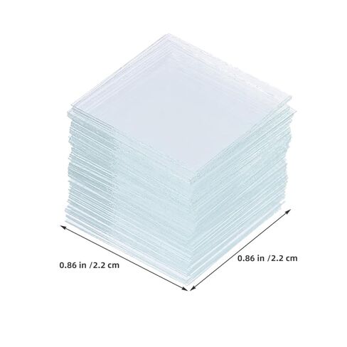 Luxshiny 500Pcs Square Cover Glasses for Microscope Slides Laboratory Cover Slips for Compound and Stereo Microscopes Specimen Preparation Consumables in Kuwait