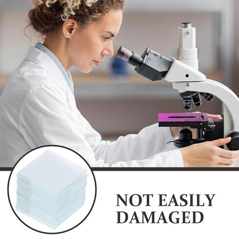 Luxshiny 500Pcs Square Cover Glasses for Microscope Slides Laboratory Cover Slips for Compound and Stereo Microscopes Specimen Preparation Consumables in Kuwait