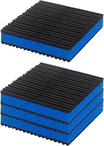 8Pcs Anti Vibration Pads 4'' X 4'' X 7/8" Sound Isolation Ribbed Rubber Mats with EVA Center, Heavy Duty Blue EVA Pad for Air Conditioner,Compressors,HVAC,Treadmills etc in Saudi Arabia