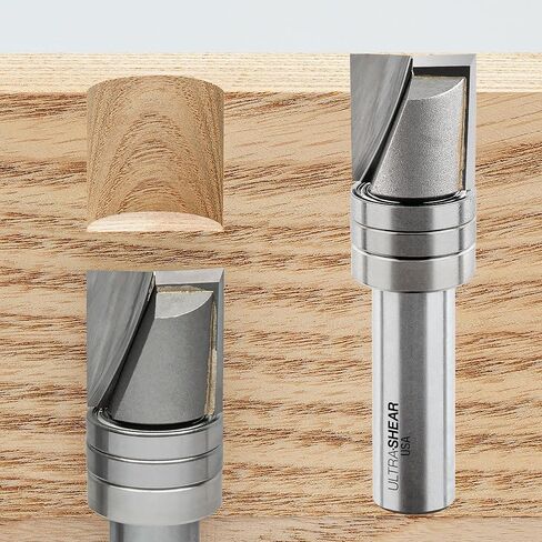 Plunging Template Router Bit, 1/2" SH, 3/4" CL, 3/4" CD, 2-Flute, Carbide Tipped Plunge Bit for Template + Mortising + Dados + Rabbets, USA-Made US520707PLT in Saudi Arabia