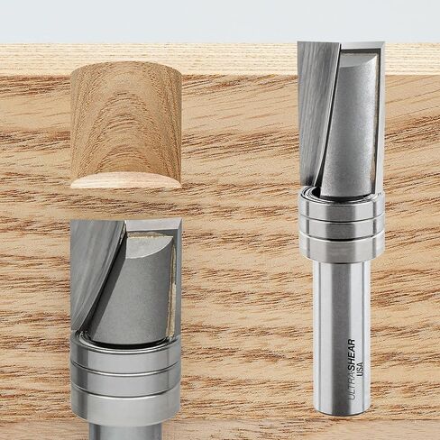 Plunging Template Router Bit, 1/2" SH, 3/4" CL, 3/4" CD, 2-Flute, Carbide Tipped Plunge Bit for Template + Mortising + Dados + Rabbets, USA-Made US520707PLT in Saudi Arabia