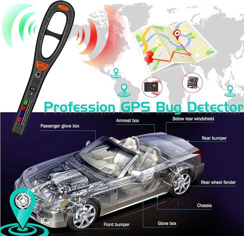 كاشف أخطاء نظام تحديد المواقع العالمي (GPS)، كاشف مكافحة التجسس لتتبع نظام تحديد المواقع العالمي (GPS) للسيارة/إشارة التردد اللاسلكي، مكتشف الكاميرا الخفية H10، مكنسة الأخطاء الإلكترونية لتردد الراديو اللاسلكي in Kuwait