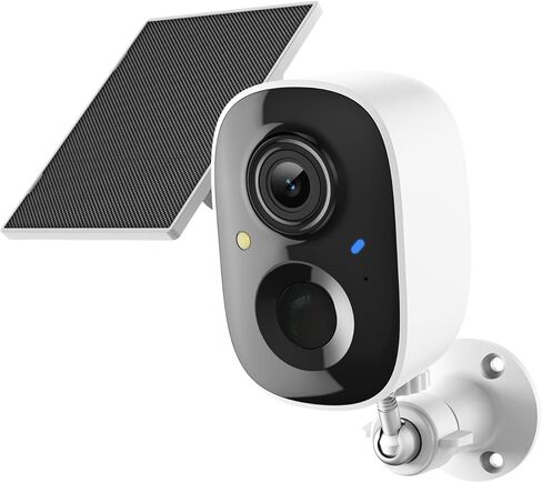 2K Security Camera Wireless Outdoor,Solar Powered WiFi Cameras for Home Security with Motion Detection,Color Night Vision(Spotlight),Instant Alert,2-Way Audio,Siren&SD/Cloud Storage,IP65,2.4GHz,2 Pack in Saudi Arabia