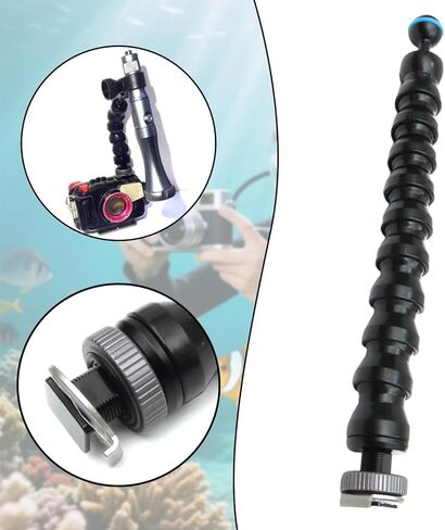 Underwater Camera Light Arm Light Mount for Rig for Scuba Universal with Steel Wire Diving Photography Hot Shoe Mount, 6 Joints(10 Joints) in Saudi Arabia