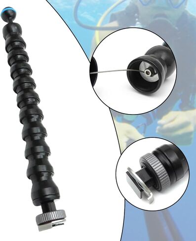Underwater Camera Light Arm Light Mount for Rig for Scuba Universal with Steel Wire Diving Photography Hot Shoe Mount, 6 Joints(10 Joints) in Saudi Arabia