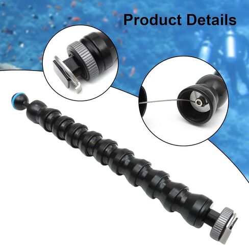 Underwater Camera Light Arm Light Mount for Rig for Scuba Universal with Steel Wire Diving Photography Hot Shoe Mount, 6 Joints(10 Joints) in Saudi Arabia