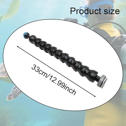 Underwater Camera Light Arm Light Mount for Rig for Scuba Universal with Steel Wire Diving Photography Hot Shoe Mount, 6 Joints(10 Joints) in Saudi Arabia
