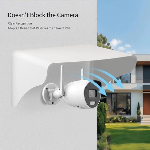 Heavy-Duty Universal Sunshade Rainshade Camera Cover Shield | All-Weather Outdoor Enclosure for Dome & Bullet Cameras | Compatible with Ring, Arlo, Nest, Hikvision | 7.09x6.30x2.76 Inches in Saudi Arabia