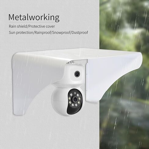 Heavy-Duty Universal Sunshade Rainshade Camera Cover Shield | All-Weather Outdoor Enclosure for Dome & Bullet Cameras | Compatible with Ring, Arlo, Nest, Hikvision | 7.09x6.30x2.76 Inches in Saudi Arabia