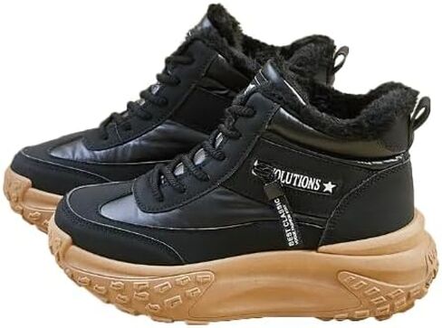 Womens Snow Boots Warm Winter Boots Ladies Fur Lined Ankle Boots Lace Up Outdoor Boots Anti-Slip Sneakers Waterproof Walking Shoes in Saudi Arabia