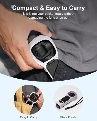 Protective Case for DJI Osmo Pocket 3, Shockproof Carrying Shell Cover with Anti-Slip Grip, Full Body Protection, Lightweight and Durable Housing for DJI Pocket 3 Accessories - Purple in Saudi Arabia