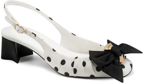 فستان Karl Lagerfeld النسائي Sprouse Polka Dot Slingback بكعب مع تفاصيل فيونكة in Saudi Arabia