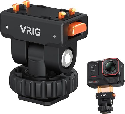 VRIG Cold Shoe Adapter Mount with Magnetic Quick Mount, 180 Tilt Adjustable, Universal Camera Accessory for Insta360 Ace Pro2/Ace Pro/Ace,Camera Adapter with 1/4" Screw Hole for Tripod, Monopod in Kuwait