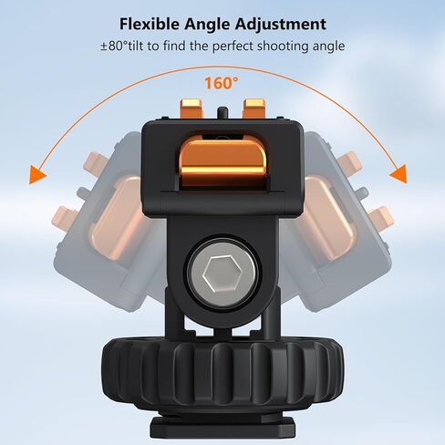 VRIG Cold Shoe Adapter Mount with Magnetic Quick Mount, 180 Tilt Adjustable, Universal Camera Accessory for Insta360 Ace Pro2/Ace Pro/Ace,Camera Adapter with 1/4" Screw Hole for Tripod, Monopod in Kuwait