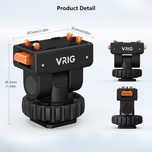 VRIG Cold Shoe Adapter Mount with Magnetic Quick Mount, 180 Tilt Adjustable, Universal Camera Accessory for Insta360 Ace Pro2/Ace Pro/Ace,Camera Adapter with 1/4" Screw Hole for Tripod, Monopod in Kuwait