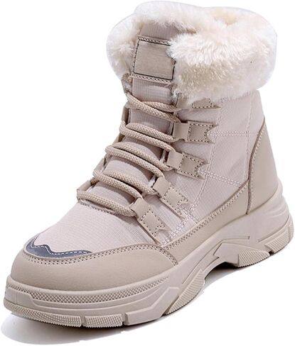 أحذية ثلج شتوية للسيدات خفيفة الوزن ودافئة من القطيفة مبطنة بالصوف أحذية المشي الشتوية in Kuwait