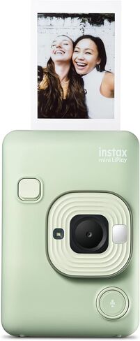 كاميرا Fujifilm Mini LiPlay Hybrid الفورية مع فيلم صغير، وبطاقة microSD سعة 32 جيجابايت، وكابل شحن، وحزام يد، وقطعة قماش للتنظيف من الألياف الدقيقة من Pixibytes... (برونز غامق + 40 ورقة) in Kuwait