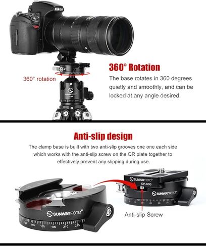 Sunwayfoto PC-58L 58 مم رافعة/مشبك 360 درجة متوافق مع Arca in Kuwait