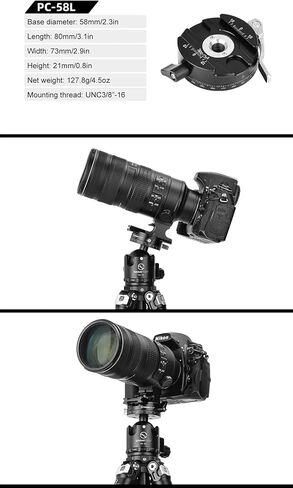 Sunwayfoto PC-58L 58 مم رافعة/مشبك 360 درجة متوافق مع Arca in Kuwait