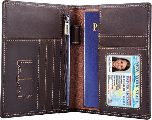 STAR VISTA Phoenix Leather Passport Holder, Calfskin Leather Travel Wallet - RFID Blocking, ID Window, Zipper Pocket, Pen & Notebook Included, AirTag Holder, Pale Pink in Saudi Arabia