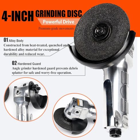 Angle Grinder, Pneumatic Grinding Tool, 4inch Air Angle Grinder Sander Cut Off Polisher 11000rpm Pneumatic Grinder Tool 1/4inch Thread in Saudi Arabia